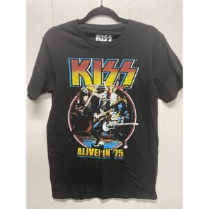 KISS T Shirt ALIVE! IN 75 Size Small Vintage Style New With Tags Band Music